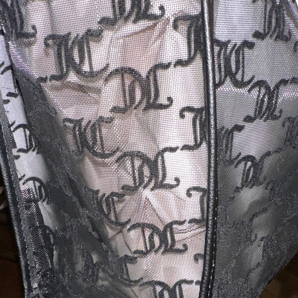 Juicy Couture Black and Gray Monogram Tote - Picture 8 of 11